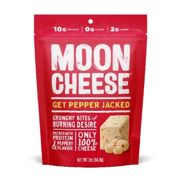 Moon Cheese Pepper Jack, 2 OZ, 100% Cheese and Gluten Free