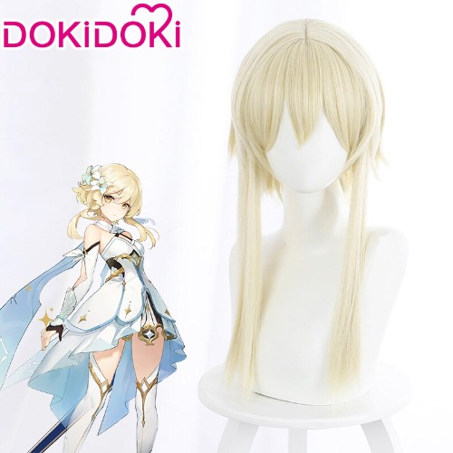 【Ready for ship】DokiDoki Game Genshin Impact Cosplay Traveler Lumine Ying Cosplay Wig | Lumine