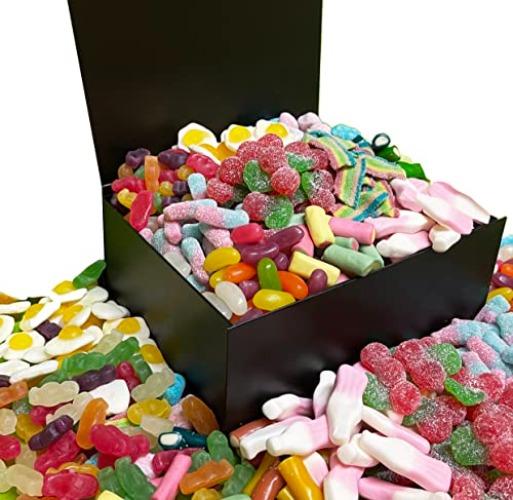 1 KG Pick and Mix Sweets Gift Jelly Sweets, Fizzy Bubblegum Bottles, Fried Eggs and More