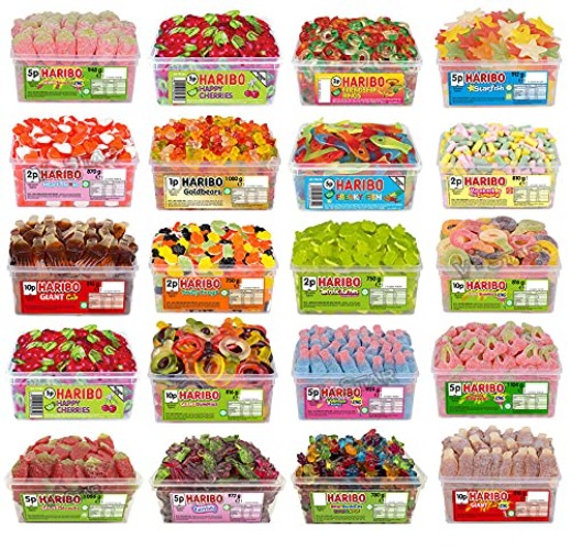 HARIBO Sweets TUB Full Box Favours Kids Candy Party Treats