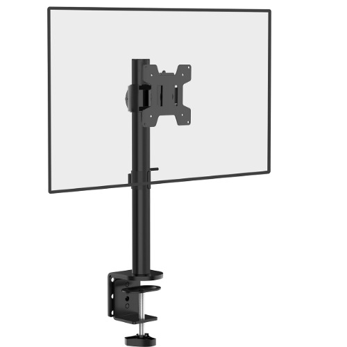 WALI Single Monitor Mount for 1 Computer Screen up to 27 inch, Fully Adjustable Monitor Arm Holds up to 22 lbs (M001S), Black - 100 X 100mm VESA Black