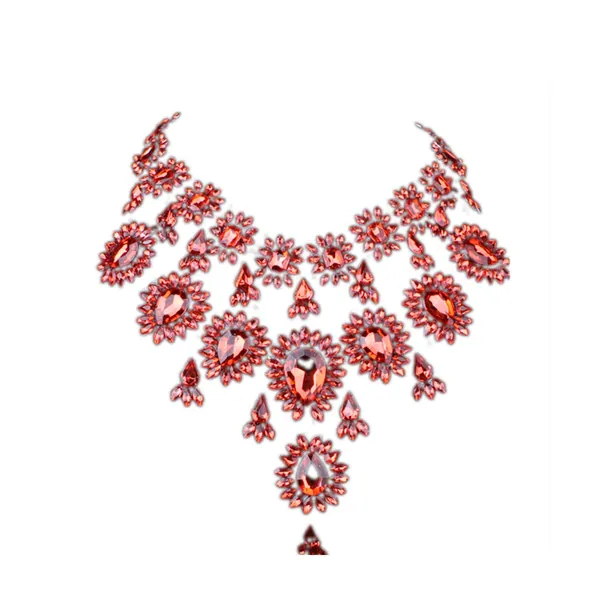 Hamer Women's Multi-Color Crystal Statement Chokers Necklace Pendant Jewelry for Girls