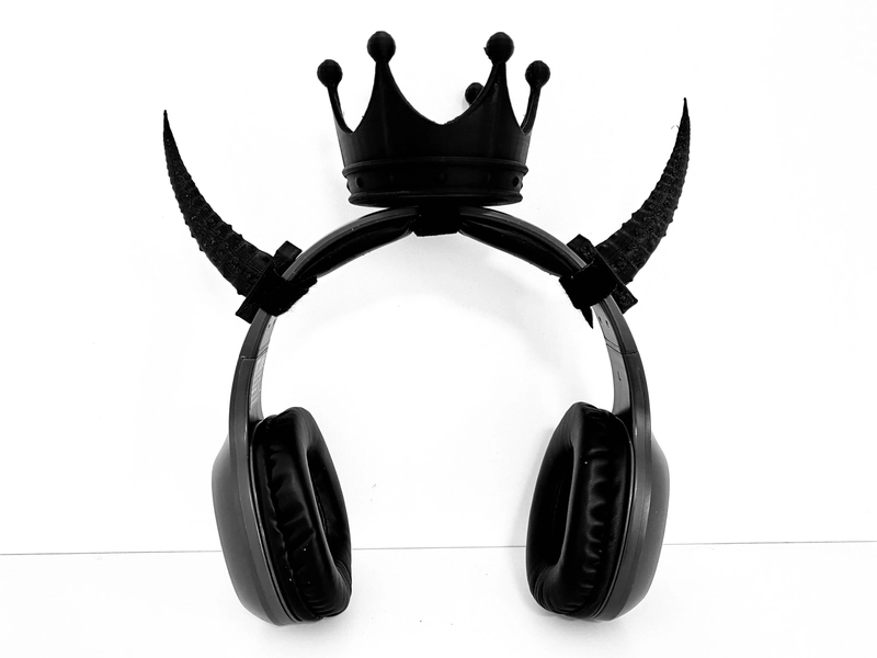 Demon Queen Set for Headphones, Headset & Cosplay Props.  Twitch Streamer Gaming Headset Attachment