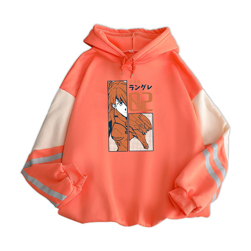 flowereyes Ayanami Rei À Capuche Anime Asuka Langley Soryu Cosplay Automne Hiver Harajuku Pull Sweat À Manches Longues pour Unisexe