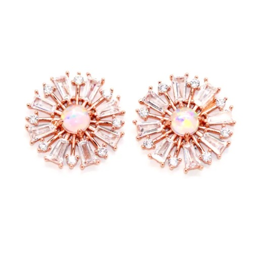 Sonya Burst Opal Studs - Rose Gold