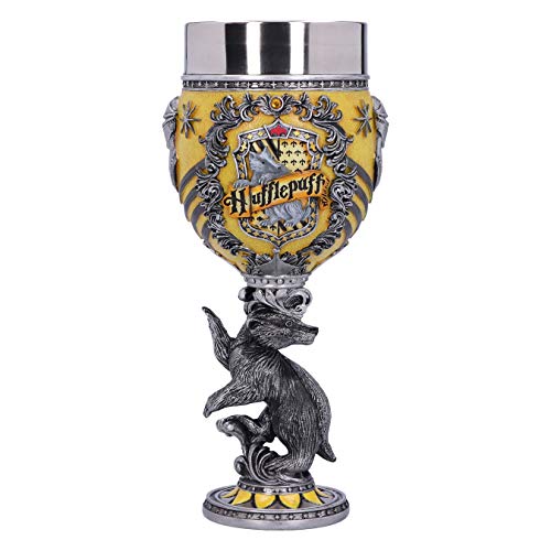 Nemesis Now Harry Potter Hufflepuff Hogwarts House Collectable Goblet, Harz, Gelb, Silber, 1.25 picometer