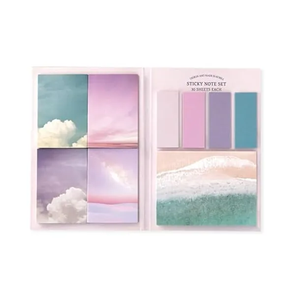 Monolike Color Palette Sticky Grid 300 D Set 4p - Self-Adhesive Memo Pad 30 Sheets - Index 400