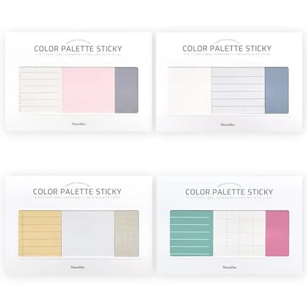 Monolike Color Palette Sticky Plan 30p A Set 4P - Self-Adhesive Memo Pad 30 Sheets - Plan 30p a