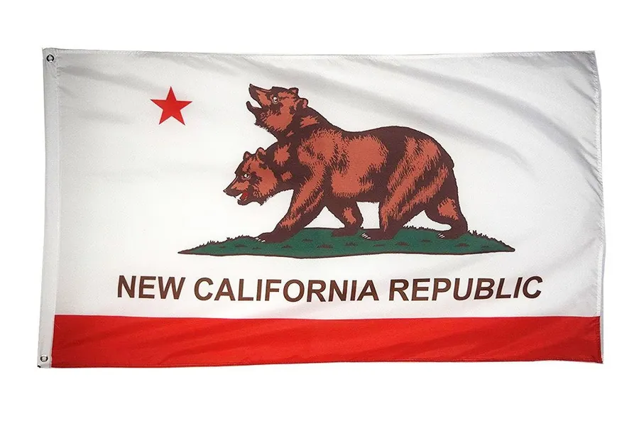 DANF FLAG New California Republic Flag Banner 3ftx5ft Polyester with Brass Grommets - New California