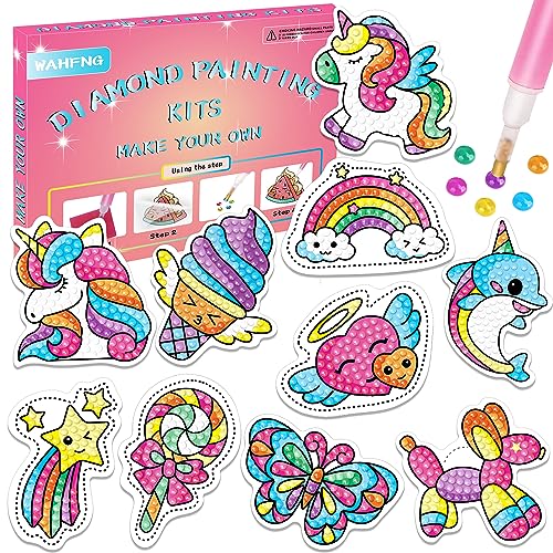 5D Diamond Painting Kits For Kids - Make Your Own GEM Stickers - Arts and Crafts for Kids,Girls and Boys - Gem Art Painting Kits - Gift Ideas for Girls Crafts Age 4,5,6,7,8,9,10-12,6-8(Magical) - Magical