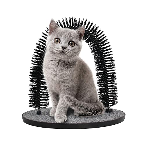 Arch Cat Groomer Cat Self Grooming Brush Cat Toy Cat Self Groomer Massager and Cat Scratcher Hair Trimming Brush Cat Scratcher Pet Toy - Pattern ONE