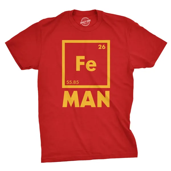 Mens Iron Man Science T Shirt Cool Novelty Funny Nerdy Graphic Print Tee Guys