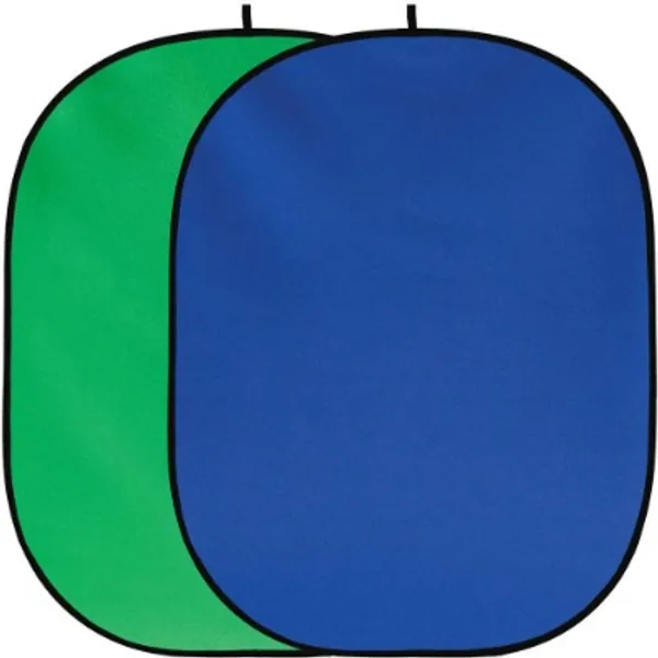 Fancierstudio 2 in 1 Chromakey Green Screen Chromakey Blue Screen Collapsible Backdrop Collapsible Reversible Background 5'x7' Chroma-Key Blue/Green By Fancierstudio RE2010 BG