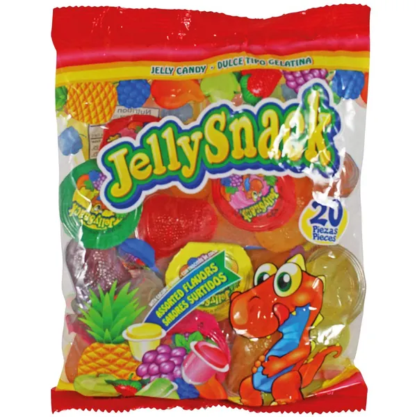 Jelly Snack Fruit Jelly Candy (Bag of 20 Jelly Cups) - 
