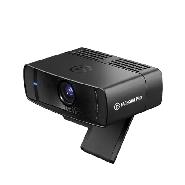 Elgato Facecam Pro, True 4K60 Ultra HD Webcam for Live Streaming, Gaming, Video Calls, Advanced Light Correction, DSLR Style Control, Wide Angle, Works with OBS, Teams,Zoom, PC/Mac, Black - Webcam - Webcam