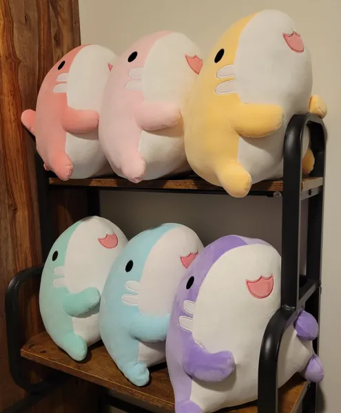 [Instock] Rainbow Mochi Sharks (12in) + Shipping