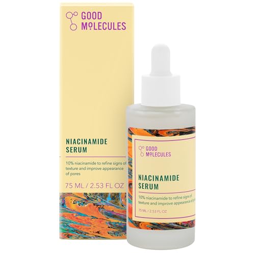 Good Molecules Niacinamide Serum - 10% Niacinamide B3 Facial Serum for Blemishes, Enlarged Pores, Balancing and Hydrating - Skincare for Face - 2.53 Fl Oz (Pack of 1)