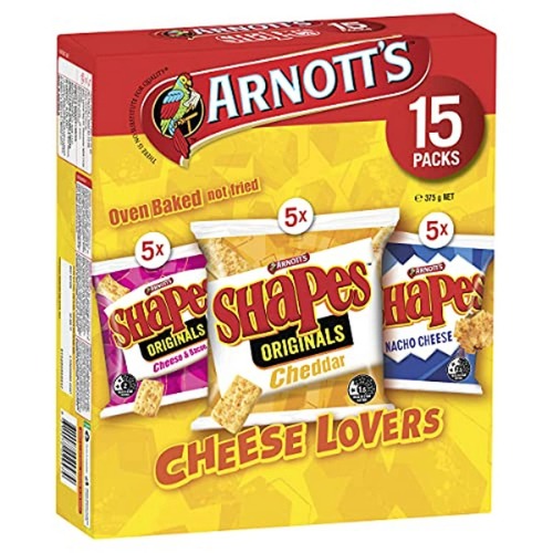 Cheese Shapes Multipack 15 Pack 375g