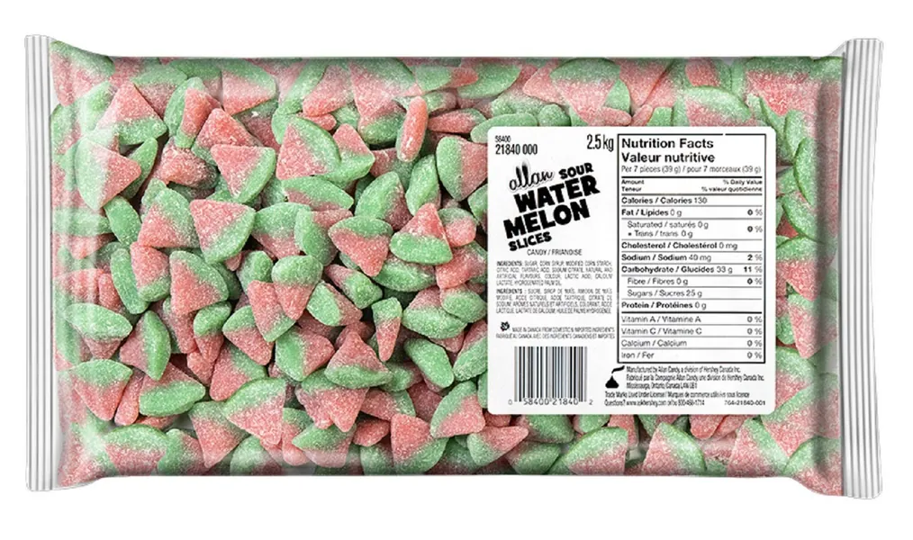 allan Candy Sour Watermelon Slices, 2500g - Watermelon Slices Bulk