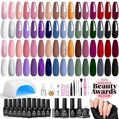 Beetles Gel Nail Polish Kit w/ UV Light