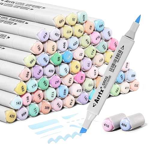 Arrtx Oros 66 Pastel Alcohol Markers Set