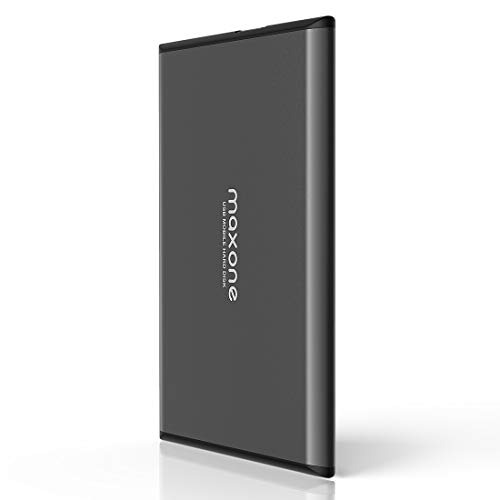 Maxone 1TB Ultra Slim Portable External Hard Drive HDD USB 3.0 for PC, Mac, Laptop, PS4, Xbox one - Charcoal Grey - 1TB - Charcoal Grey