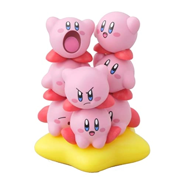 SHANGYE 10Pcs Kirby Dream Land Nosechara Pile Up Figure Figures NOS-20 - Kirby Anime Game Figure Stacking Toys Stackable Mini Figures with Base