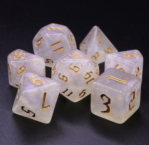 Noble Magician - Iridescent dice set - 7 piece RPG dice set