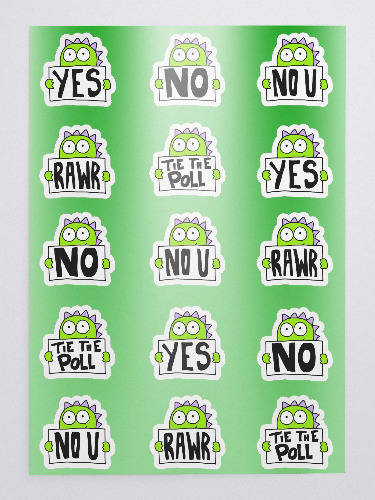 Dino Signs Sticker Sheet