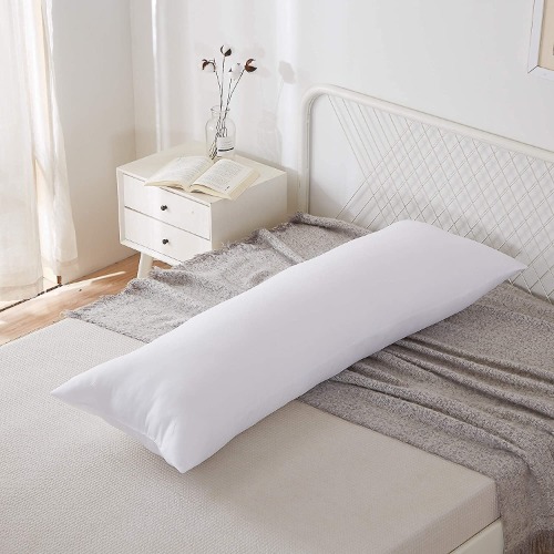 Acanva Fluffy Bed Sleeping Side Sleeper Body Pillow Insert, Extra-Long 20” x 72”, White - Extra-Long 20” x 72”(Pack of 1)