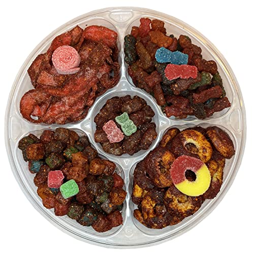 CHILI SOUR Mix Gummy Gift Tray Box, Spicy Sweet & Sour Assortment Mix Gummies, Holiday Box 2 Lb