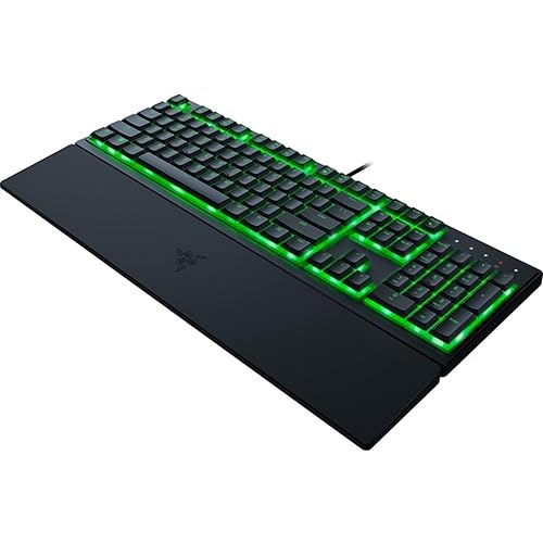 Razer Ornata V3 X Gaming Keyboard: Low Profile Keys - Silent Membrane Switches - Spill Resistant - Chroma RGB Lighting - Ergonomic Wrist Rest - Snap Tap - Black - V3 X