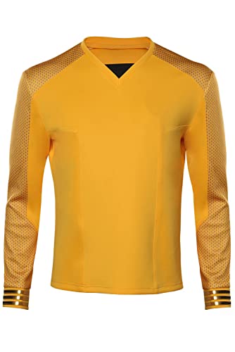 Zhinina Strange New Worlds Cosplay Uniform Costume Jacket Suit Halloween Outfit Coat Badge Tshirt Top with Pin - L - Pike