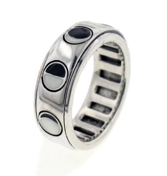 Sterling Silver Lunar Phases of the Moon Spinning Spin Band Ring(Sizes 4,5,6,7,8,9,10,11,12,13,14,15)