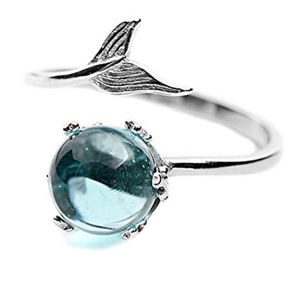 Helen de Lete Mermaid In Deep Ocean 925 Sterling Silver Open Ring