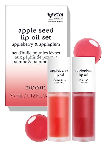 NOONI Appleseed Lip Oil Set - Appleberry & Appleplum