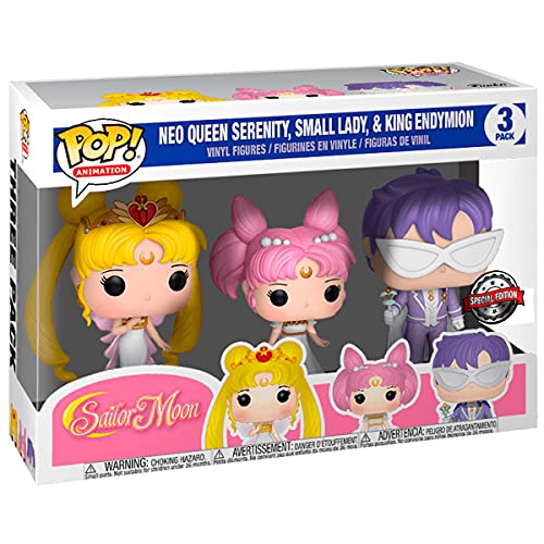 Set 3 Pop Figures Sailor Moon Queen Serenity Small Lady King Endymion Exclusive