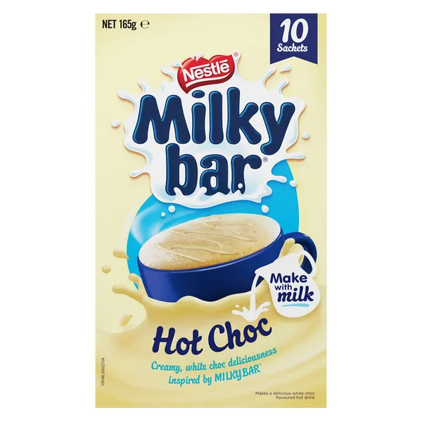 Milkybar HOT CHOC 10 Sachets 165g, 10 Pieces