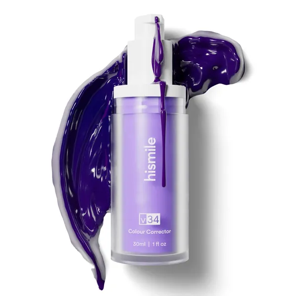 Hismile v34 Colour Corrector, Purple Teeth Whitening, Tooth Stain Removal, Purple Toothpaste, Colour Correcting Tooth Stains, Hismile V34, Hismile Colour Corrector, Tooth Colour Corrector