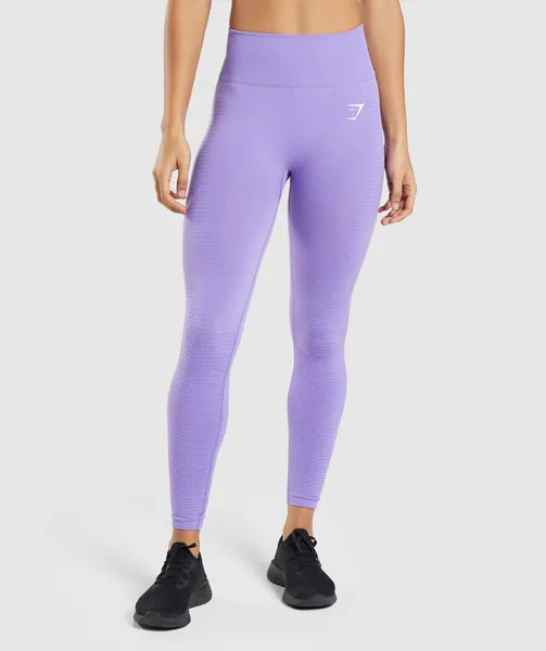 Gymshark Vital Seamless 2.0 Leggings - Bright Purple Marl | Extra Small