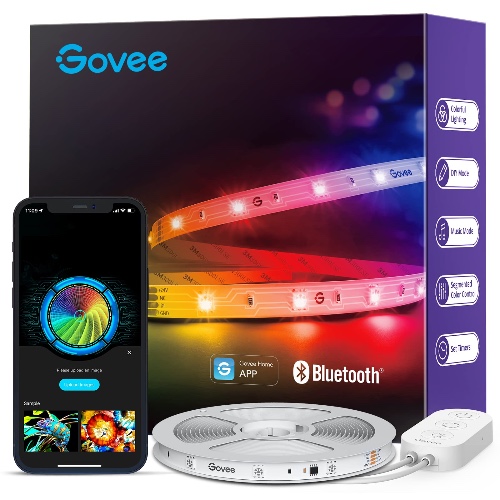 Govee RGBIC LED Strip Lights, 16.4ft Smart LED Lights for Bedroom, Bluetooth LED Lights APP Control, DIY Multiple Colors on One Line, Color Changing LED Lights Music Sync for Gaming Room, Indoor