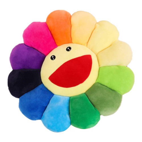 zuoshini Flower Plush Pillow, Sunflower Pillow Soft & Comfortable Sunflower Smiley Cushion Colorful Sun Flower Plush Home Bedroom Shop Restaurant Decor 16.5in/42cm