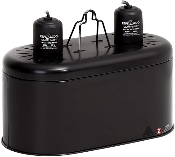 REPTI ZOO Dual Reptile Light Fixture for Reptile Dome UVB Lamp Fixture Dual Reptile Reflector Dome Lamp Cap Combo Integration Design Heat Lighting Lamp Kit - 1 Count (Pack of 1)