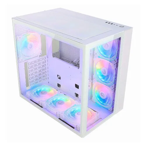 Gabinete Gamer Rise Mode Galaxy Glass Standard White