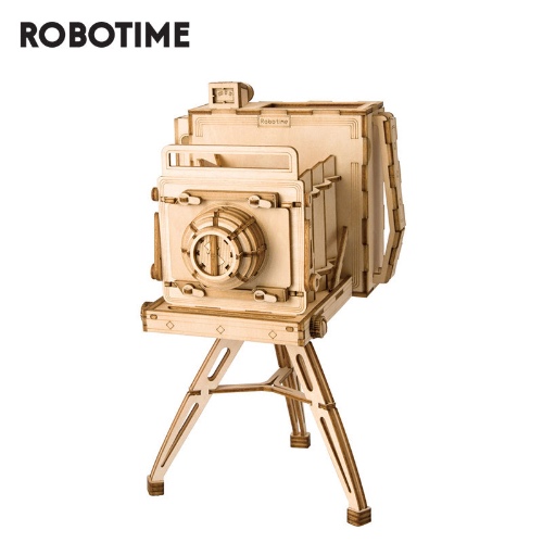 Robotime DIY Vintage Camera Toys 3D Wooden Puzzle Toy Assembly Model Wood Desk Decoration for Children Kids - TG403 Vintage Camera