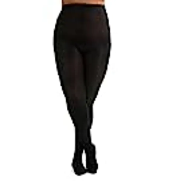 Silky Toes Women's Plus Size Opaque Microfiber Tights- 1 or 2 Pairs, Solid Colored