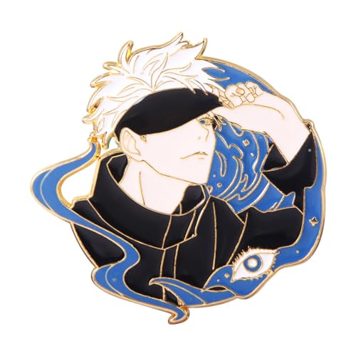 JJK Satoru Brooch Pins - Anime Figure Satoru Enamel Pins - Funny Gifts for Anime Lovers - GJ00210-02