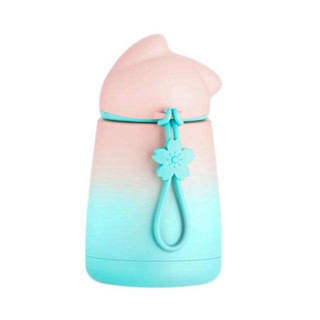 Ombre Kitten Water Bottles - Peach & Blue Kitten