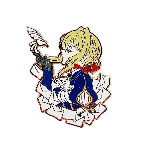 Game Movie Anime Series Enamel Pins for Backpack, Delicate Design Pin and Brooch Badges Gifts for Women Men Fans - Violet Ever Garden