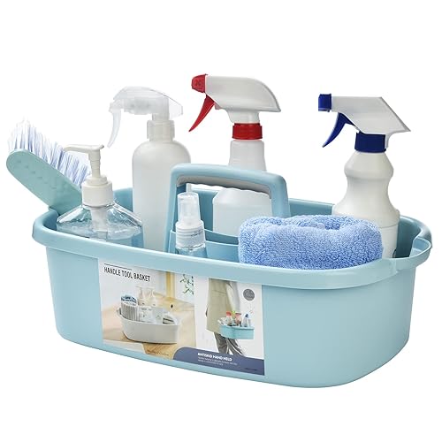 Plastic Shower Caddy - Cleaning Supplies - Blue